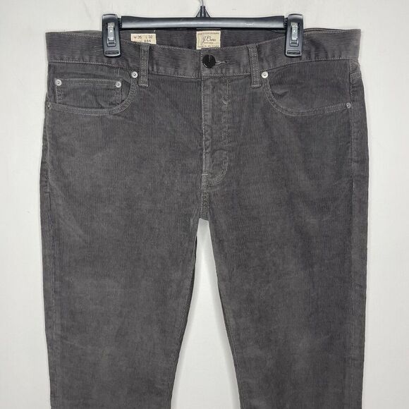 J.CREW Corduroy Pants Men 35 x 32 Slim Fit 484 NEW Straight Leg Stretch G7128 - Picture 2 of 14